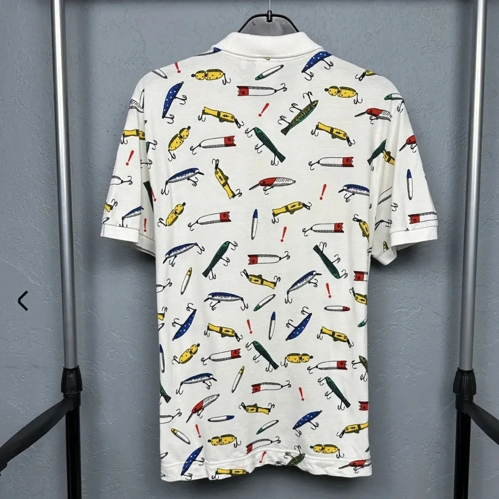 Lacoste L!VE Russell Westbrook Viral Game 1 Fishing Lure Pique Polo Shirt Size M - Picture 4 of 9